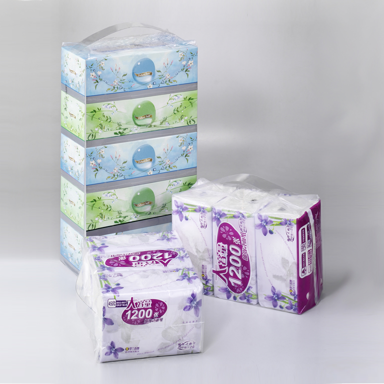 Facial Tissue Paper Automatic Plastic Handle Stripe Sealing Machine